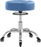 Rolling Stool Heavy Duty 400lb: Super Soft Seat Cushion,360&deg; Swive,Height Adjustability,No Squeaky Noises,No Tip Over,New Upgraded Stool Salon Stool Chair, Tattoo Facial Massage Spa Medical (Blue)