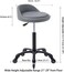 Rolling Salon Stool Chair with Back Support Hydaulic Height Adjustable on Swivel Wheels Heavy Duty for Hair Cutting Esthetician Tatto Beauty Spa Bar Lab Clinic Kitchen Office Home (Dark Gray)