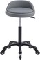 Rolling Salon Stool Chair with Back Support Hydaulic Height Adjustable on Swivel Wheels Heavy Duty for Hair Cutting Esthetician Tatto Beauty Spa Bar Lab Clinic Kitchen Office Home (Dark Gray)