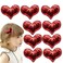 Valentines Day Glitter Heart Hair Clips for Girls Sequin Heart Hair Barrettes for Valentines Day Holidays, 9 PCS