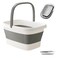 Collapsible Foot Bath Basin for Soaking Feet, Foot Soak Tub, Plastic Foot Bucket with Handles and Massage Acupoint for Pain Relief,Pedicure,Home Spa Treatment (white)