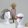 Foraineam 2 Pack Foam Wig Display Stand, Female Mannequin Wig Holder, Cosmetics Model Head White Foam Heads Glasses Mask Hat Hairpieces Stand