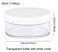 AKOAK Capacity 50 ml(1.69 oz) Empty Reusable Plastic Loose Powder Compact Container DIY Makeup Powder Case with Sifter and Lined Screw Lid,White Lid,Pack of 4