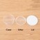AKOAK Capacity 50 ml(1.69 oz) Empty Reusable Plastic Loose Powder Compact Container DIY Makeup Powder Case with Sifter and Lined Screw Lid,White Lid,Pack of 4