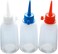 Leadigol 3Pcs 100ml Plastic Clear Tip Applicator Bottle, Twist Top Applicator Bottles With Tip Cap, Multi Purpose Refillable Empty Plastic Bottles