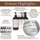Amber Refillable Shampoo and Conditioner Bottles - Body Wash, Shampoo and Conditioner Dispenser - PET Plastic Shampoo Bottles Refillable with Pump - Waterproof Labels - 16 oz, 3 Pack (Black Plastic)
