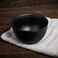 Vintage Design Handmade Pottery Shaving Bowl Thicken Ceramic Soap Dish Black 4.5" (Black)