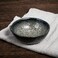 WOLFLAND Vintage Design Handmade Pottery Shaving Bowl Thicken Ceramic Soap Dish Gray 4.3