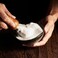 WOLFLAND Vintage Design Handmade Pottery Shaving Bowl Thicken Ceramic Soap Dish Gray 4.3