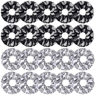 WILLBOND 20 Pcs Sport Hair Scrunchies Gifts Sports Scrunchy Elastic Silk Satin Scrunchies Hairband Ponytail Holder for Women Player Team Accessories(Volleyball)