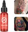 JimKing 30ml Tattoo Ink, Tattoo Color Supply, Black Pigment Natural Plant Tattoo Ink for Permanent Makeup Tattoos (Red)