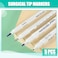 Zonon 5 Pieces Tattoo Tip Markers Skin Marker Pen Tattoo Pen in 0.5 mm and 1 mm with Paper Ruler for Skin, Eyebrow, Lips (2 Single Head, 3 Double Heads)