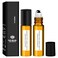 2 Pcs Roller Ball Castor Oil Applicator, Castor Oil Frankincense Rollerball, Rollerball Castor Oil for Eyes, Dark Circles, Puffiness, and Fine Lines