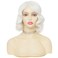 White Finger Wave Short Curly Wigs for Women Synthetic Wig 1920s Cosplay Halloween Hair Wigs