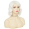 White Finger Wave Short Curly Wigs for Women Synthetic Wig 1920s Cosplay Halloween Hair Wigs