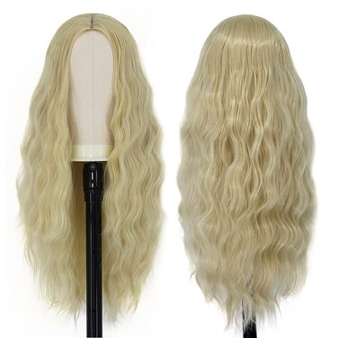 Mildiso Blonde Wig for Sarah Sanderson Wig Women 26" Long Blonde Wig for Sarah Sanderson Costume Women Curly Wavy Natural Cute Soft Wig for Halloween Costume M052C2