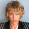 Mens Blonde Wig Short Wavy Fluffy Natural Hair with Bangs Synthetic Halloween Cosplay Costume Party Full Wigs