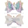 8pcs Unicorn Hair Bows, 3 Inch Glitter Grosgrain Ribbon Bows with Alligator Clips for Toddlers