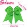 4pcs 8" Large Cheer Bows for Cheerleading Cheerleader Bows Elastics Hair Ties Bands Grosgrain Ribbon Ponytail Holder Team Baseball Softball Tennis White Pink Yellow Green
