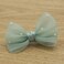 Nihao Baby Pearl Light Green Bow Hair Clips for Little Girl - 2Pcs