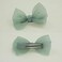 Nihao Baby Pearl Light Green Bow Hair Clips for Little Girl - 2Pcs