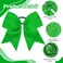 CN 30PCS 8" Large Cheer Bows, Cheerleading Bows Ponytail Holder for Girls, Grosgrain Ribbon Cheer Hair Bows with Elastic Hair Tie for Cheerleader College Sports Softball Competition (Green)