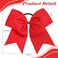 CN 30PCS 8" Large Cheer Bows, Cheerleading Bows Ponytail Holder for Girls, Grosgrain Ribbon Red Cheer Hair Bows with Elastic Hair Tie for Cheerleader College Sports Softball Competition