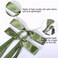 Green Hair Bows for Women,4 PCS Large Bow Hair Clips Tassel Ribbon Bowknot With Long Tail,Ribbon Hair Bows Barrettes for Thick Thin Hair,Nonslip Hair Accessories Christmas Birthday Gifts