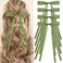 Green Hair Bows for Women,4 PCS Large Bow Hair Clips Tassel Ribbon Bowknot With Long Tail,Ribbon Hair Bows Barrettes for Thick Thin Hair,Nonslip Hair Accessories Christmas Birthday Gifts