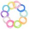 Luminous Silicone Bracelet 100PCS, Multicolor Silicone Jelly Bracelets Hair Ties 80s Retro Rock Pop Disco Jelly Neon Gel for Women Glow in the dark Party (2.5mm)