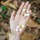 Jakawin Bride Flower Wedding Hair Vine Crystal Hair Piece Pearl Bridal Headpiece Leaf Hair Accessories for Women and Girls HV103 (Gold)