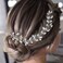 EASEDAILY Crystal Bridal Hair Vine Silver Rhinestone Wedding Headpiece Prom Hair Accessories for Women and Brides