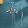 Heread Crystal Bride Wedding Hair Pins Rhinstones Bridal Hair Accessories Head Piece for Women and Girls (Pack of 3) (A Silver)