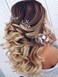 Heread Crystal Bride Wedding Hair Pins Rhinstones Bridal Hair Accessories Head Piece for Women and Girls (Pack of 3) (A Silver)