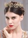 Yean Adult Tiaras and Crowns Gold Wedding Princess Queen Crown Baroque Vintage Rhinestone Tiara Hair Accessories for Women and Men