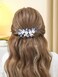 Unicra Butterfly Bride Wedding Hair Vine Blue Pearl Bridal Hair Piece Silver Hair Accessories Rhinestone Headband for Women and Girls