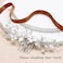 Unicra Bride Silver Wedding Hair Comb Flower Bridal Side Comb Sparkly Crystal Hair Piece Leaf Hair Accessorie for Women and Girls