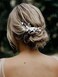 Unicra Bride Silver Wedding Hair Comb Flower Bridal Side Comb Sparkly Crystal Hair Piece Leaf Hair Accessorie for Women and Girls