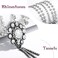 Bridal Head Chain Rhinestone Hair Chain Flower Tassel Head Chains Silver Headpieces for Women