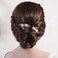 Asooll Gold Wedding Pearl Hair Comb Bride Crystal Headpiece Bridal Rhinestone Hair Clip Hair Accessories for Women and Girls (Set of 2) (C-Rose Gold)
