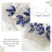 Casdre Crystal Bride Wedding Hair Comb Silver Leaf Bridal Hair Accessories Rhinestone Party Prom Hair Piece for Women and Girls (B Blue)