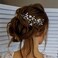 Casdre Crystal Bride Wedding Hair Comb Silver Leaf Bridal Hair Accessories Rhinestone Party Prom Hair Piece for Women and Girls (D Black)