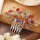 Casdre Rhinestone Bride Wedding Hair Comb Silver Crystal Bridal Hair Piece Side Comb Beach Wedding Hair Accessories for Women and Girls