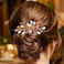 Casdre Rhinestone Bride Wedding Hair Comb Silver Crystal Bridal Hair Piece Side Comb Beach Wedding Hair Accessories for Women and Girls