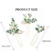 Latious Emerald Green Bride Wedding Rhinestones Hair Pins Gold Leaf Bridal Hair Pieces Crystal Hair Accessories for Women and Girls (Pack of 3) (Gold)