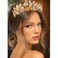 Yean Gold Leaf Crown Wedding Headband Flower Leaves Bridal Headpiece Laurel Festival Hair Accessories for Women and Girls