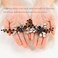 Unicra Bride Wedding Black Hair Pins Bridal Crystal Hair Piece Hair Accessories for Women and Girls (Pack of 2)