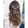 Gorais Crystal Bride Wedding Hair Combs Leaf Bridal Hair Pieces Pearl Hair Accessories for Women and Girls (B-Silver)