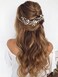 Gorais Crystal Bride Wedding Hair Combs Leaf Bridal Hair Pieces Pearl Hair Accessories for Women and Girls (B-Silver)