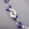 Flower Leaf Crystal Wedding Hair Vine for Bride Bridesmaid Pearls Crystal Hair Accessories for Women and Girls Blue